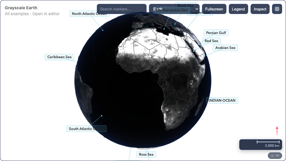 Grayscale Earth
